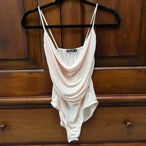 Blush Cowl Neck Bodysuit